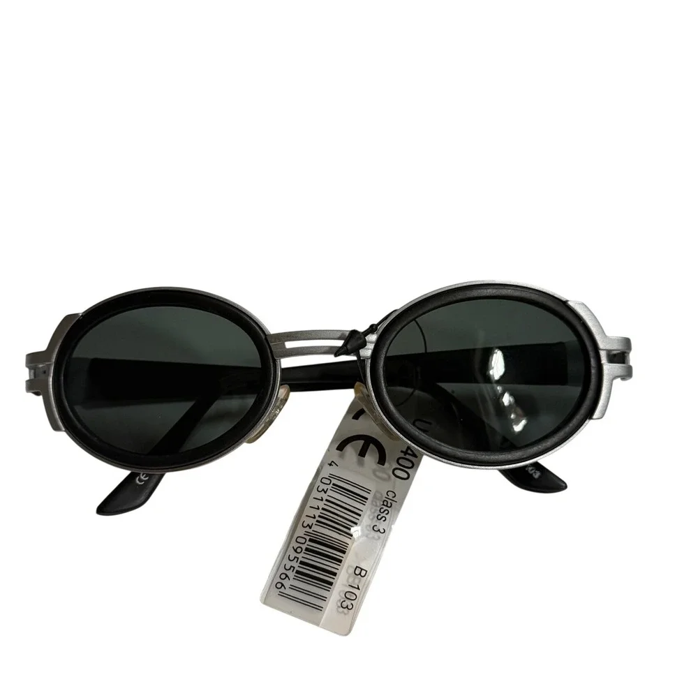 Vintage 90s/Y2K Style Oval Metal Sunglasses